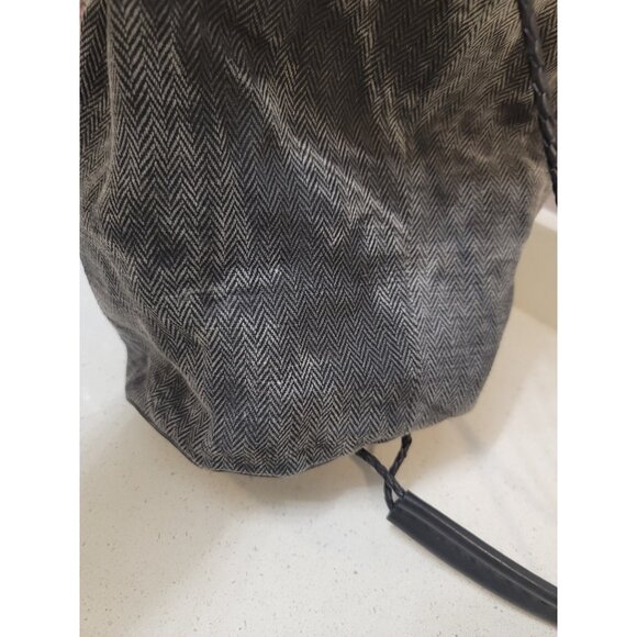 Henry Beguelin Black Leather Backpack Woven Straps - Picture 3 of 7